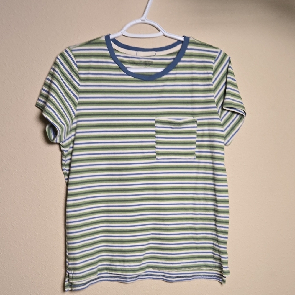 REI Striped Muscle Tee - Blue and Green